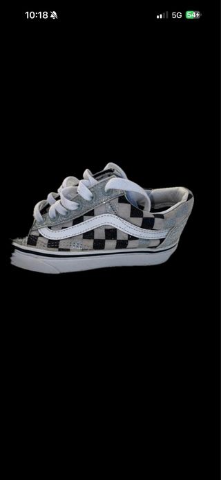 Vans Mujer Trainers Checkerboard Glitter