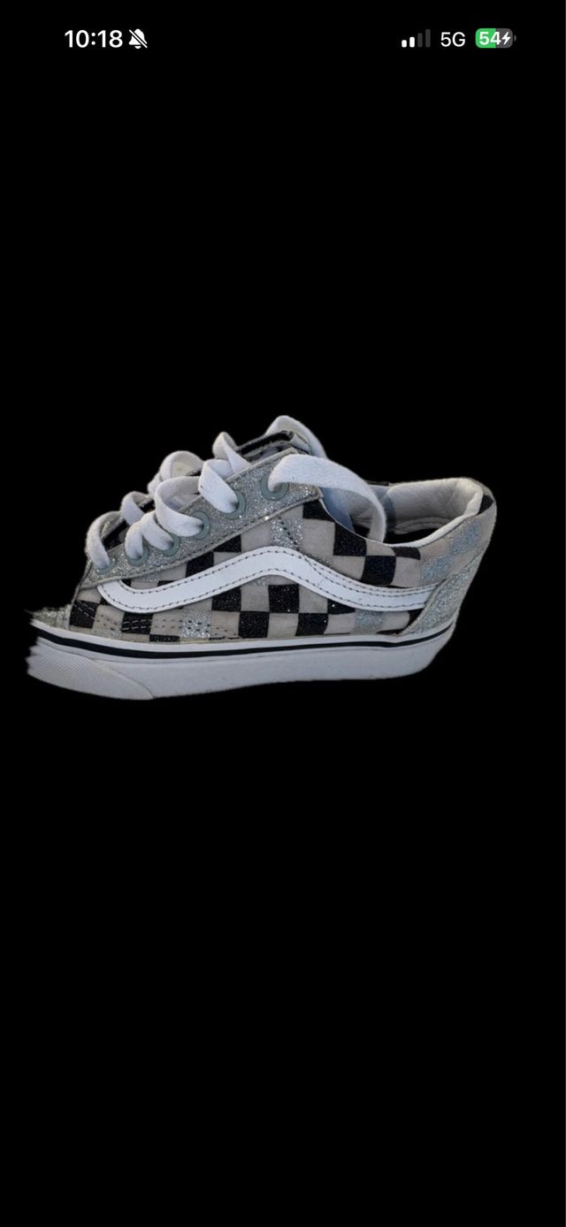 Vans Mujer Trainers Checkerboard Glitter