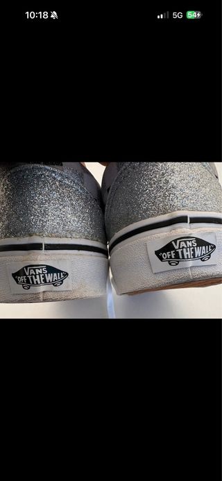 Vans Mujer Trainers Checkerboard Glitter