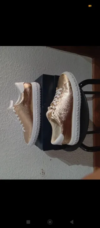 Zapatillas Michael Kors Mujer Doradas