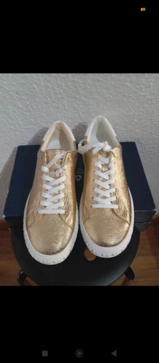 Zapatillas Michael Kors Mujer Doradas