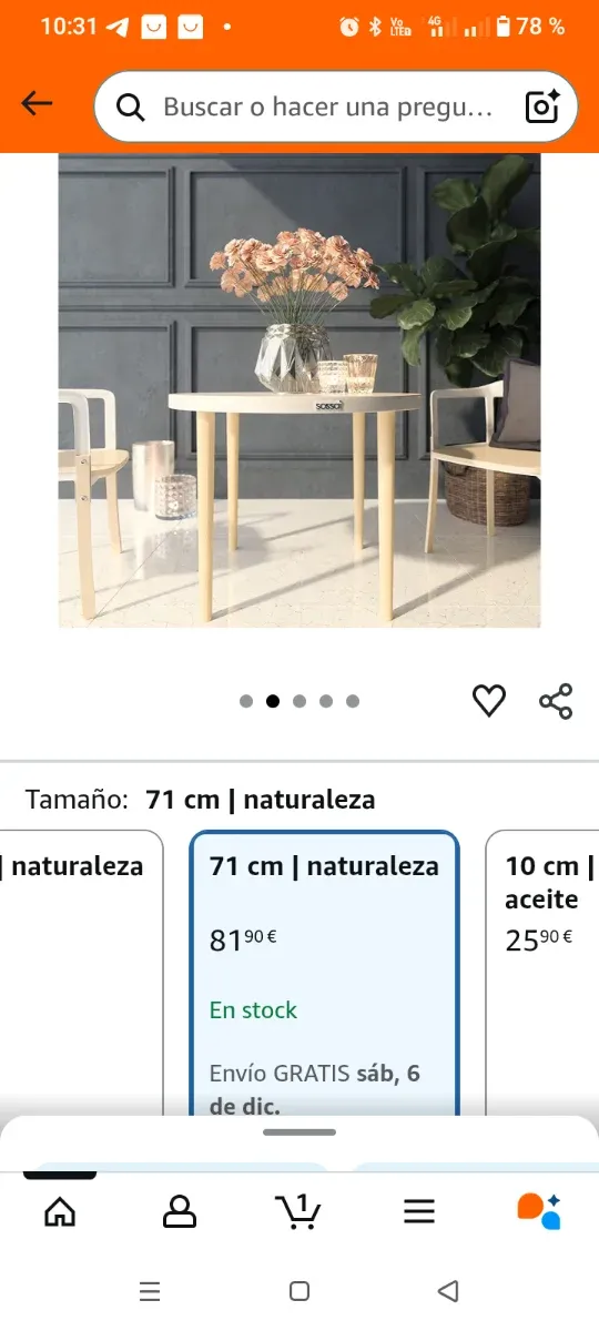 Set di 4 piedini in legno di faggio naturale per tavolo