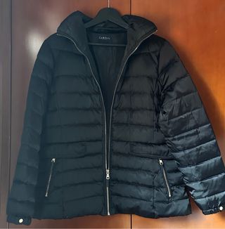 Parka plumón negra Talla L