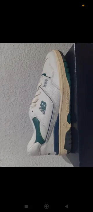 Zapatillas New Balance 550 Hombre Blancas/Verdes