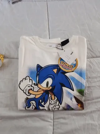 Camiseta Sonic ZARA Niño Talla 11/12