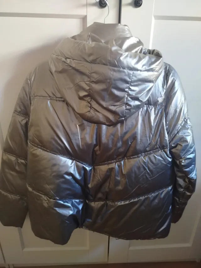Abrigo acolchado plata talla única