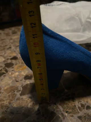 Zapatos Mustang Talla 37 Azul Ante