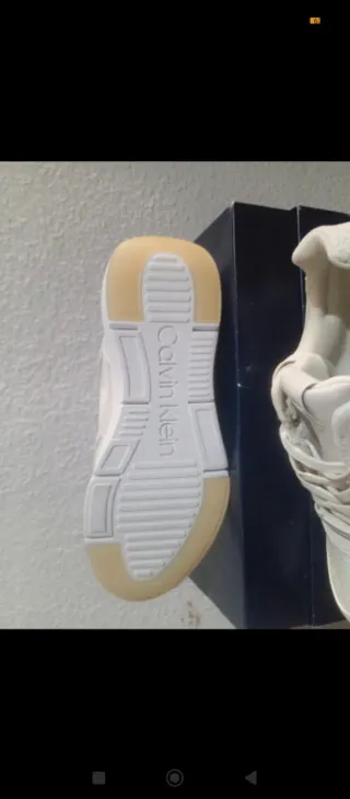 Zapatillas Calvin Klein Mujer Beige/Blanco