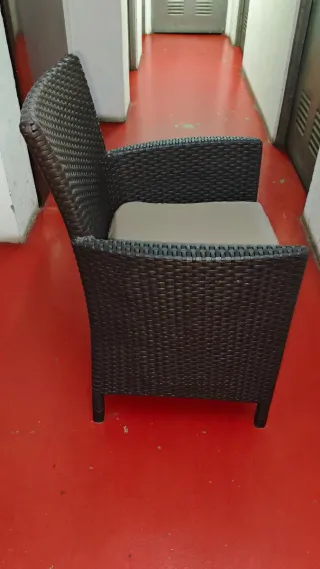 2 poltrone in rattan come nuove, 2 unità