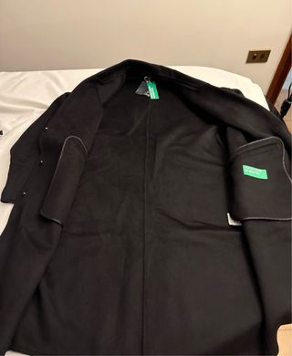 Cappotto Benetton Sfoderato Nero Taglia XL