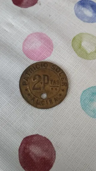 Moneda 2 Pesetas Alcira Patricio Soler