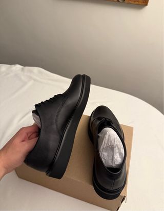 Clarks Derby Nere Donna Tg 39