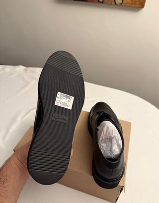 Clarks Derby Nere Donna Tg 39