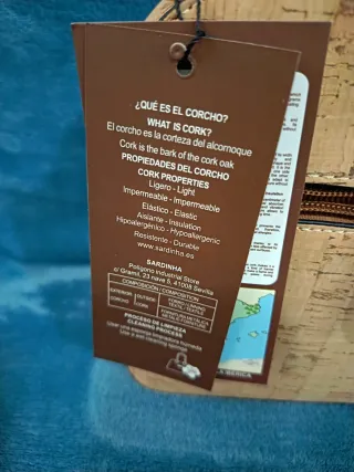 Bolso Corkcho Azul y Marrón