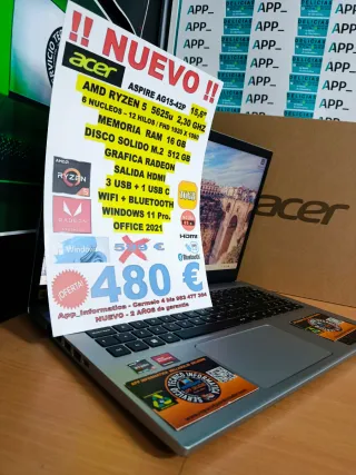 Portátil Acer Aspire AG15-42P 16GB RAM