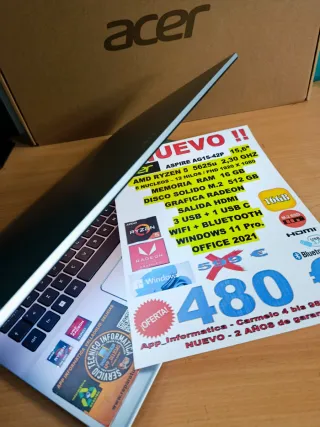 Portátil Acer Aspire AG15-42P 16GB RAM