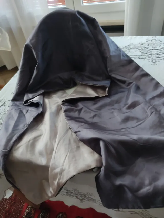 Elegante stola double face beige/grigio