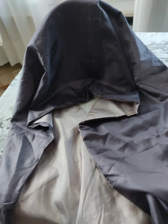 Elegante stola double face beige/grigio