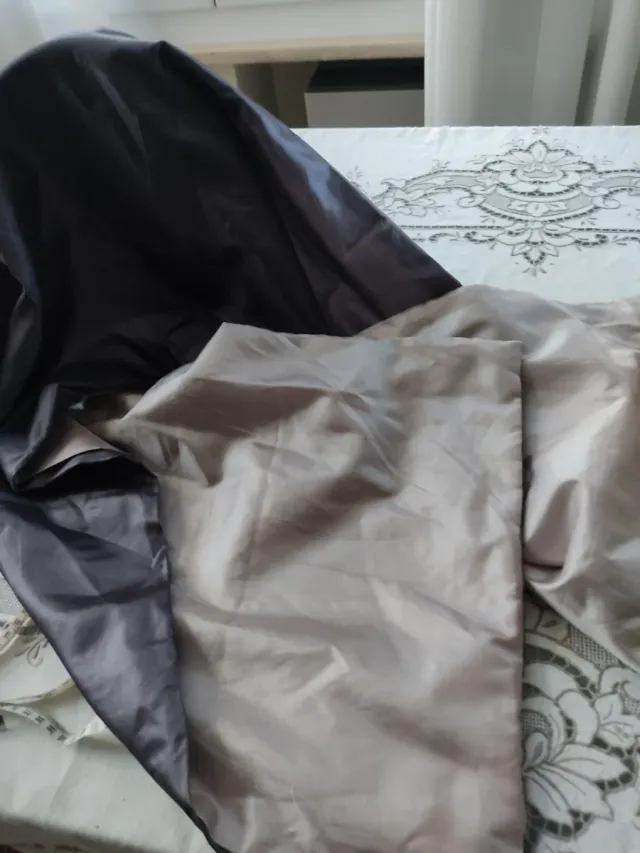 Elegante stola double face beige/grigio