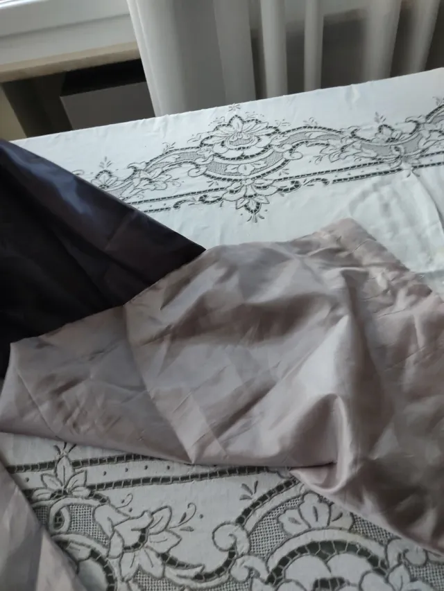 Elegante stola double face beige/grigio