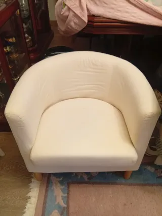 Butaca Ikea Blanca Tela