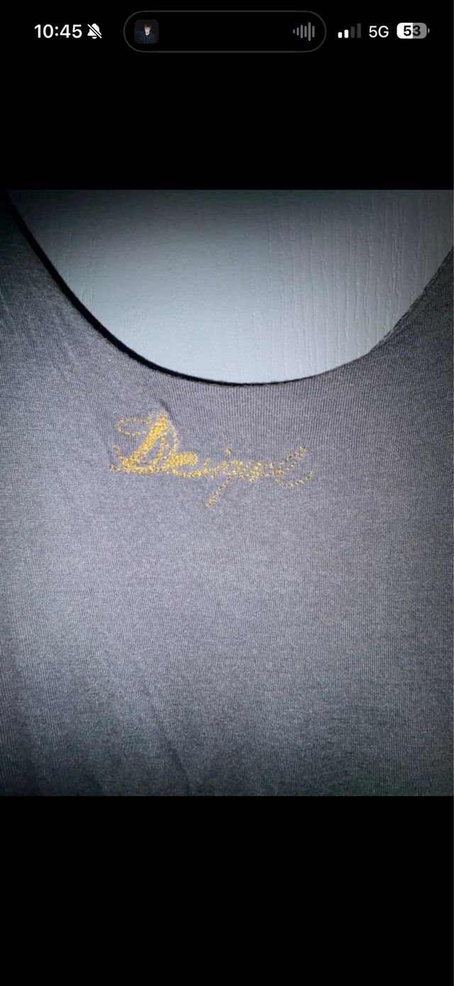 Vestido Desigual Gris Estampado Talla M