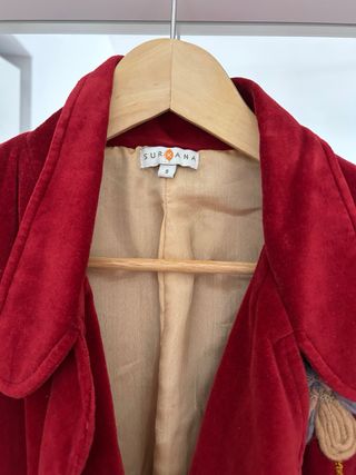 Chaqueta Terciopelo Surkana Flores Bordadas