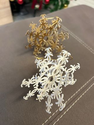Chanel Addobbi Natalizi x2 Oro Bianco