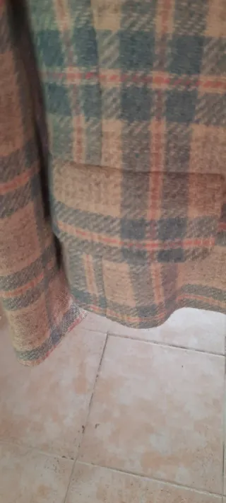 Giacca lana doppiopetto beige/blu