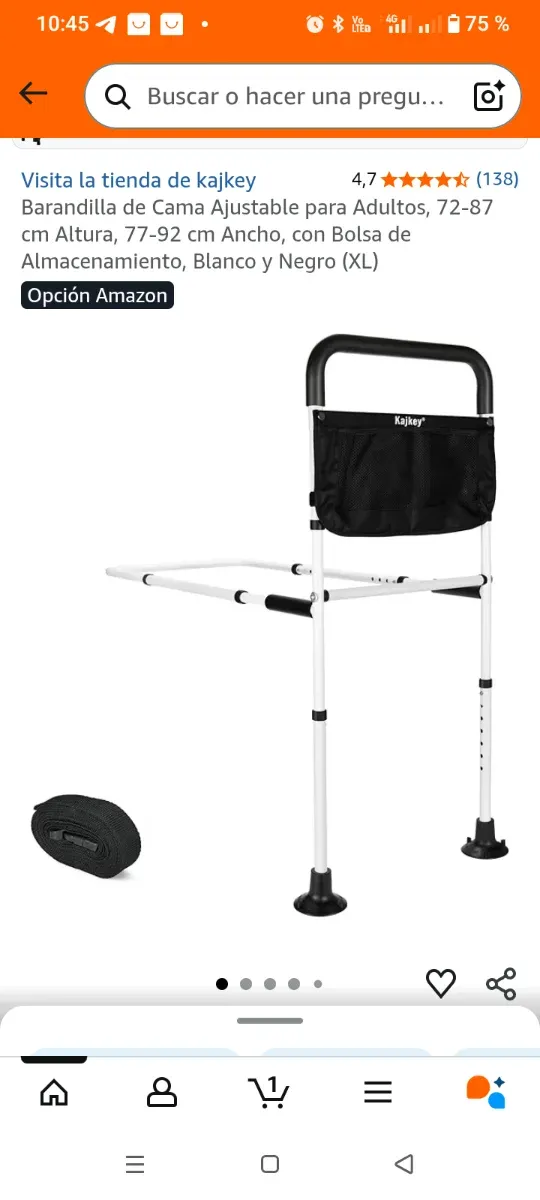 Barriera letto regolabile per adulti XL