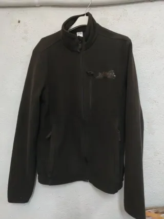 Chaqueta polar hombre caza marrón