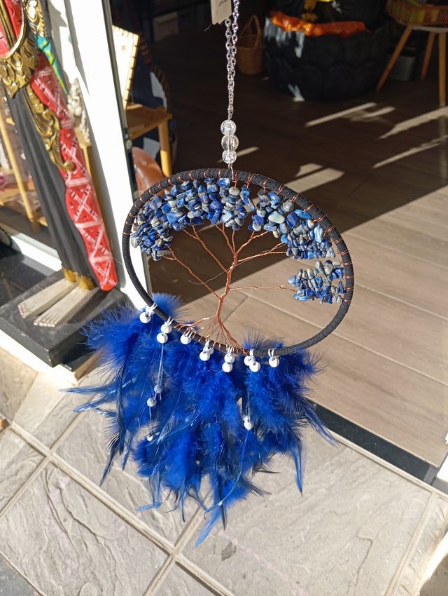 Atrapasueños Árbol de la Vida Lapislázuli