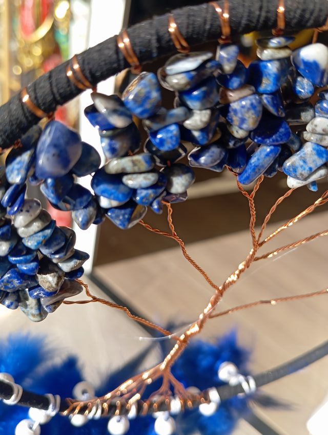 Atrapasueños Árbol de la Vida Lapislázuli