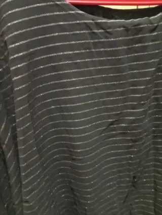 Blusa Talla XL Rayas Plateadas