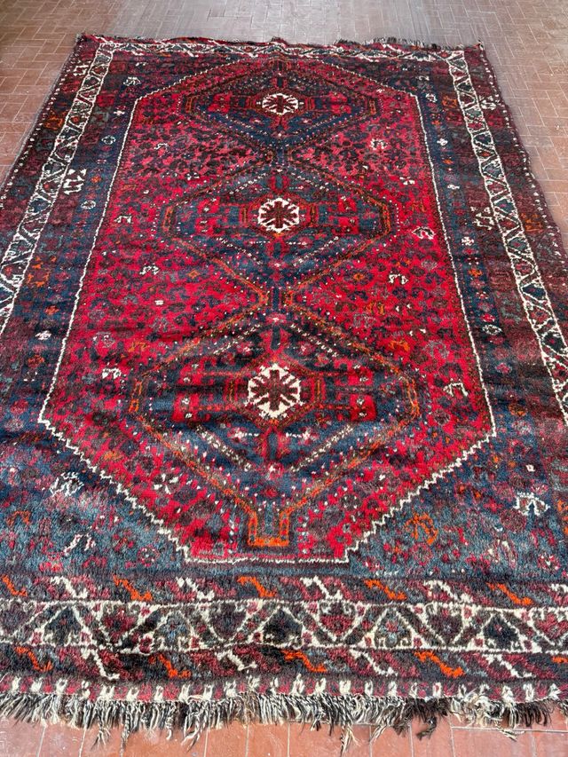 Tappeto Persiano Antico Annodato a Mano
