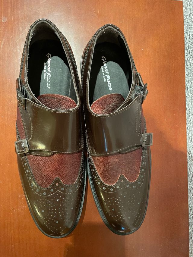 Mocasines Gianni Russo Marrón y Rojo