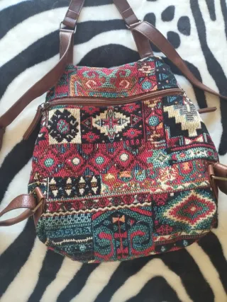 Mochila Antirrobo Multicolor y Marrón