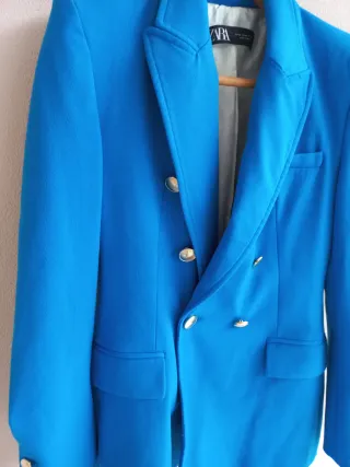 Blazer Zara Blu Elettrico Taglia XS