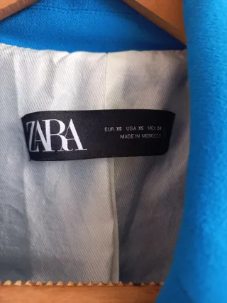 Blazer Zara Blu Elettrico Taglia XS