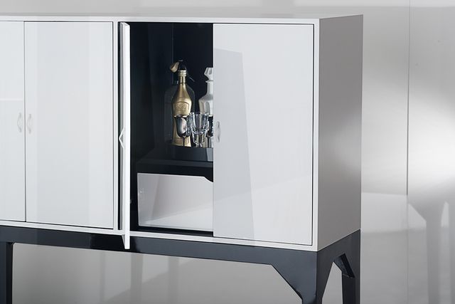 Aparador moderno blanco y negro