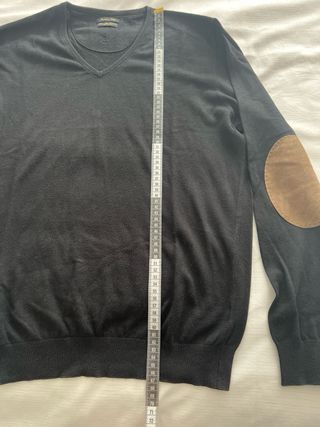 Jersey Negro Hombre con Parches en Codos