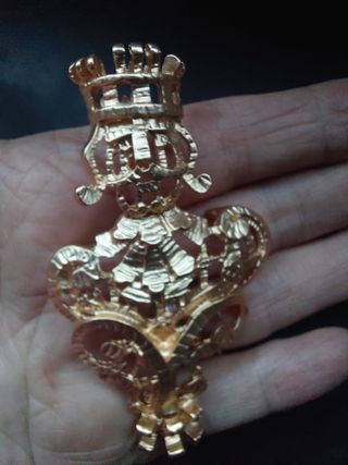 Broche caballero vintage armadura joyas bisutería