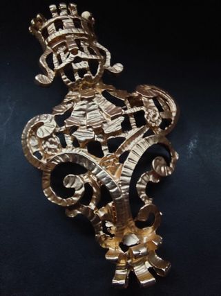 Broche caballero vintage armadura joyas bisutería