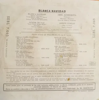 Disco Single Blanca Navidad Regal