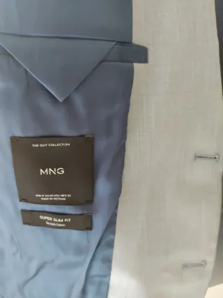 Traje Mango ,gris