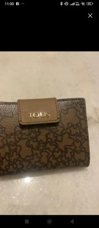 Cartera Tous Marrón y Dorada