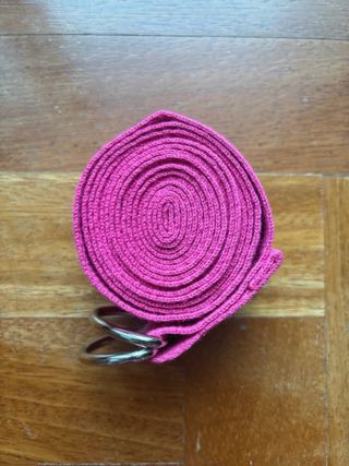 Cintura cinghia per yoga in tessuto rosa 180 cm