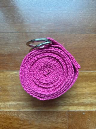 Cintura cinghia per yoga in tessuto rosa 180 cm