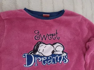 Pijama invierno niña Snoopy Talla 10-12 2 piezas.