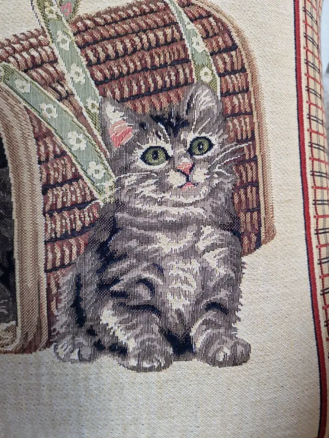 Funda Cojín Gatos Gobelino 40x40cm